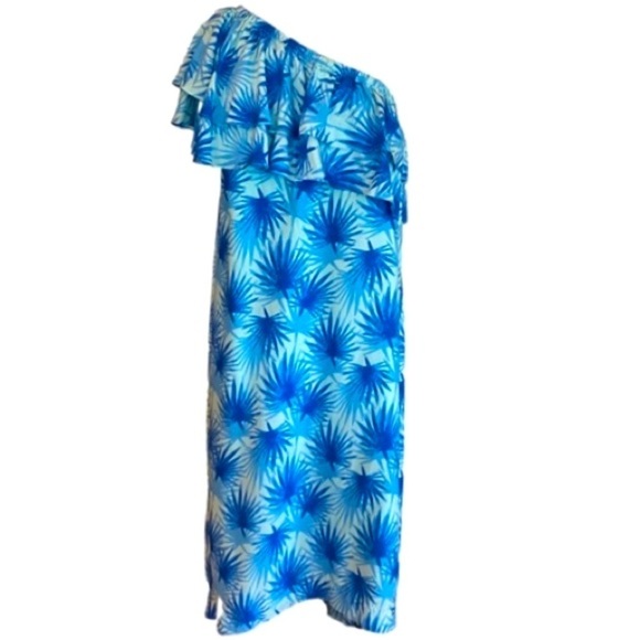 Vineyard Vines One Shoulder Electric Palm Dress Size 4 NWT - Picture 13 of 13